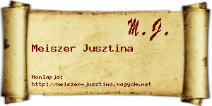 Meiszer Jusztina névjegykártya
